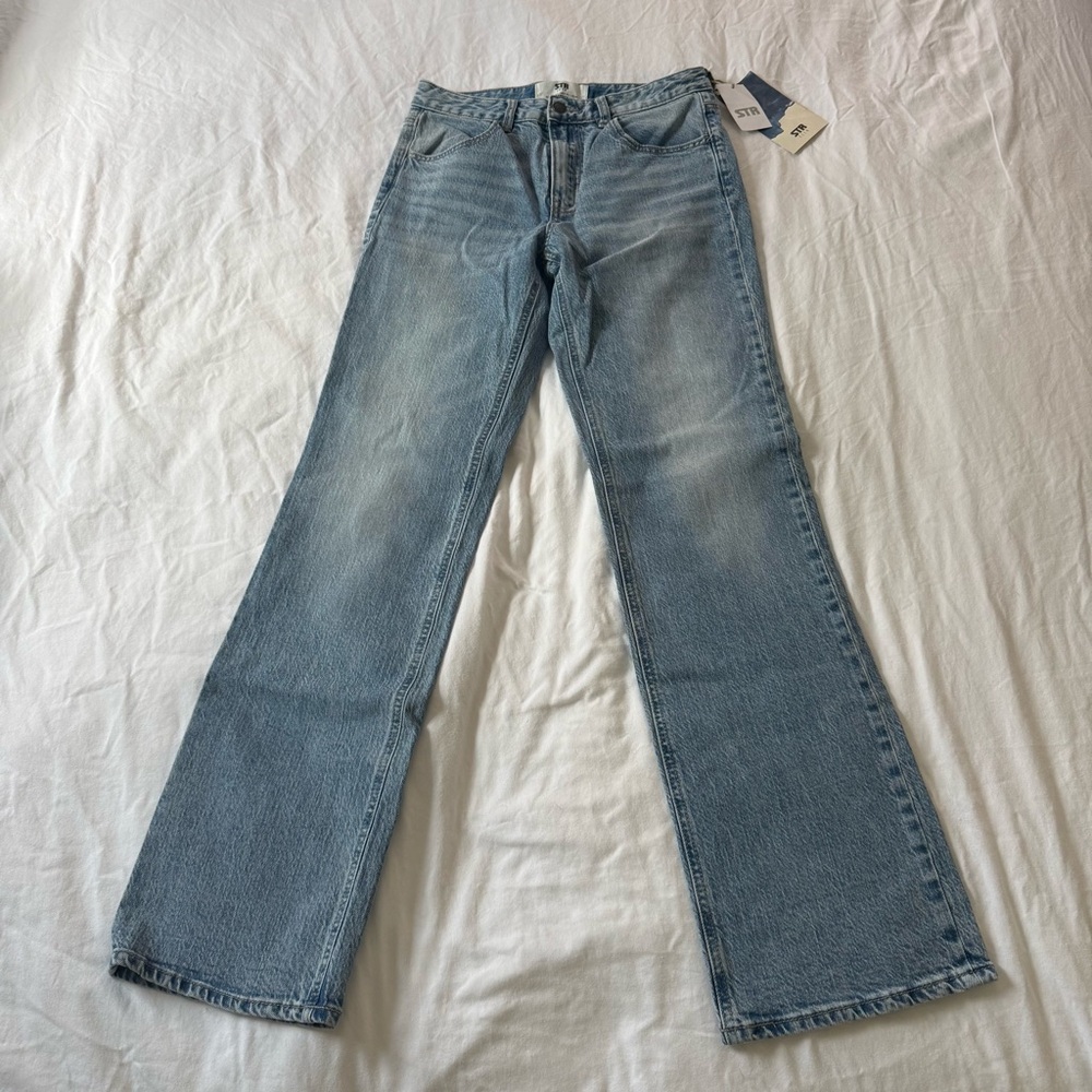 Stradivarius Straight Mid Rise Denim Jeans
